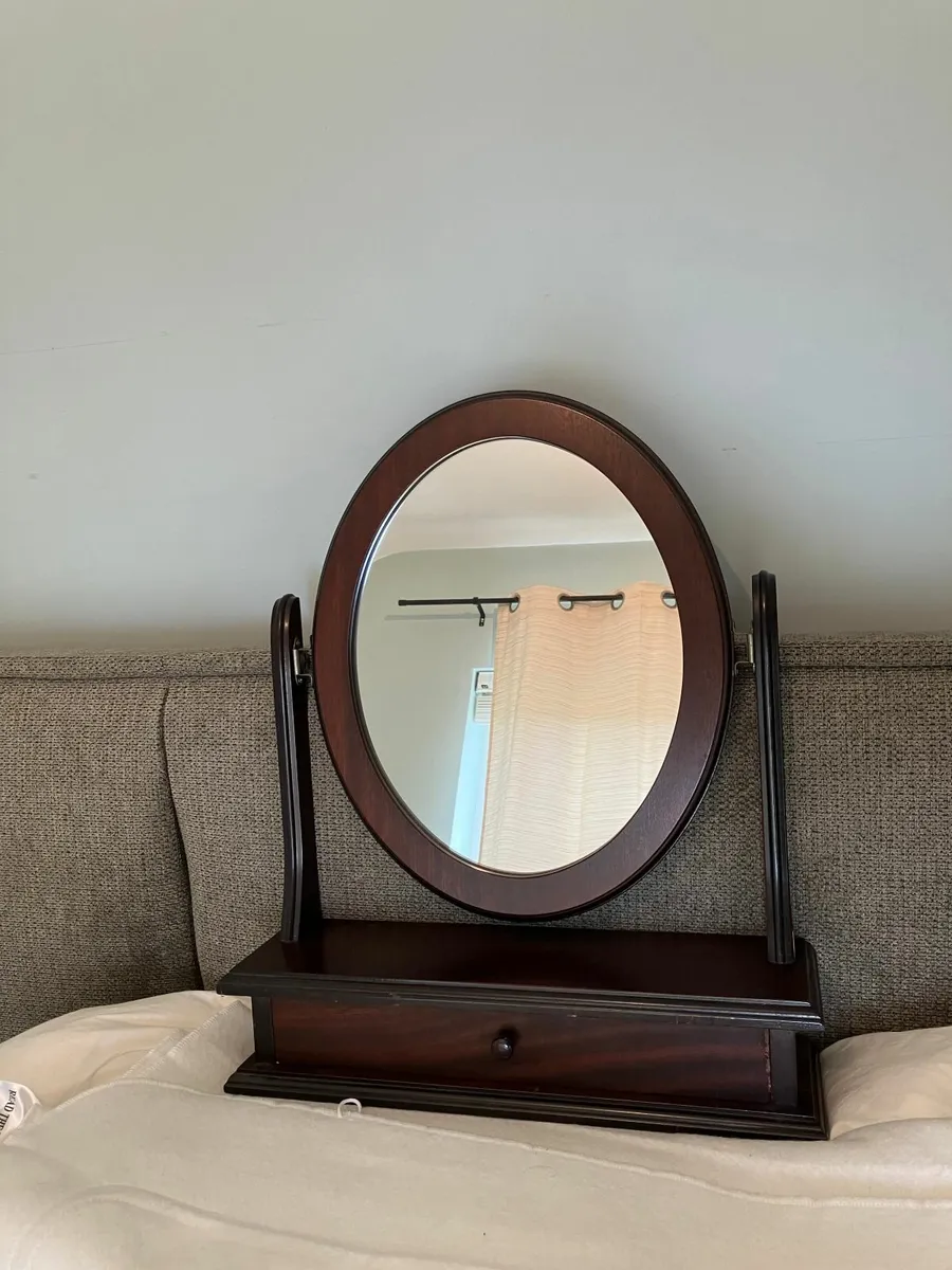 Vintage vanity mirror with drawer - Image 1