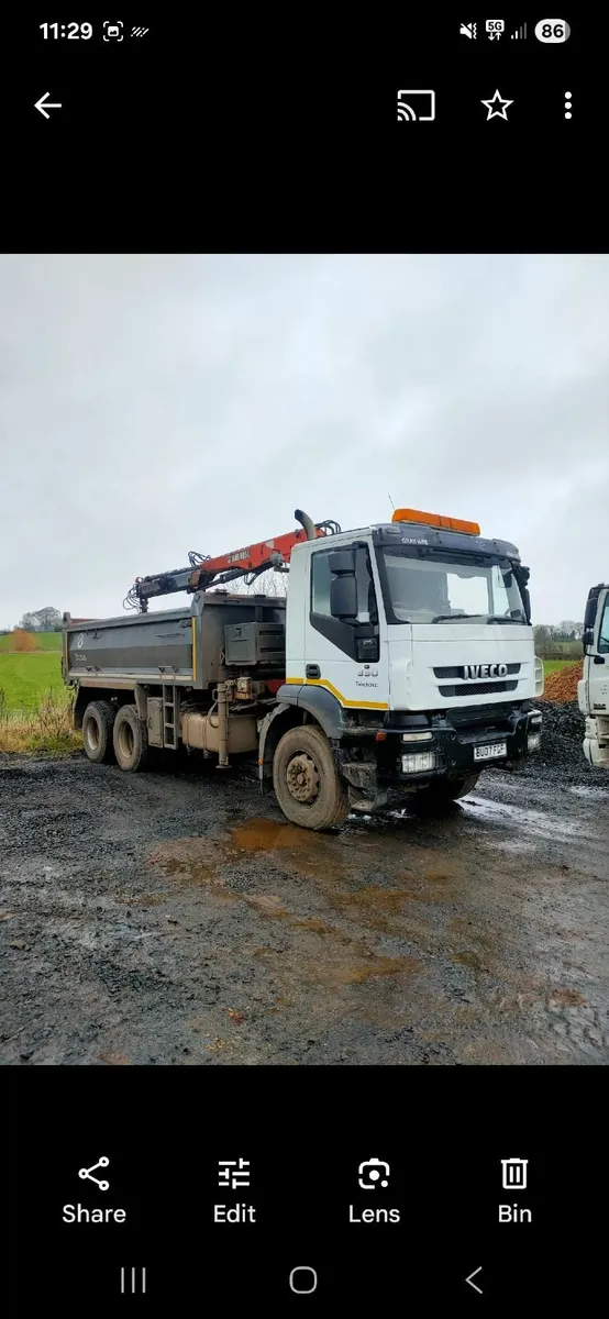 Iveco trakker 2007 grab lorry spares or repair - Image 1