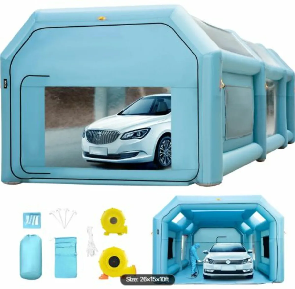 Portable Inflatable Paint Booth, 792.48 x 457.2 - Image 1