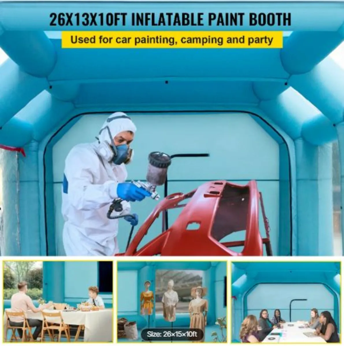 Portable Inflatable Paint Booth, 792.48 x 457.2 - Image 2