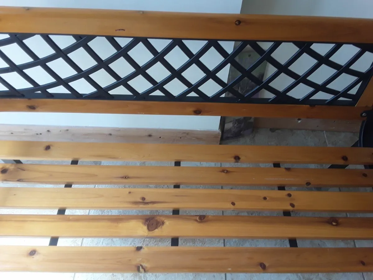 Lightweight garden bench wooden seat - Image 2