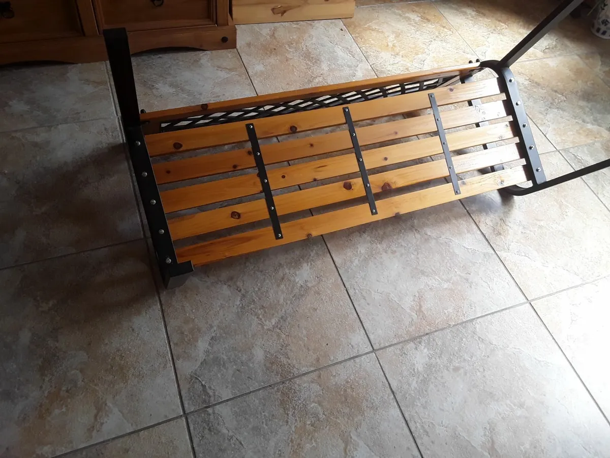 Lightweight garden bench wooden seat - Image 4