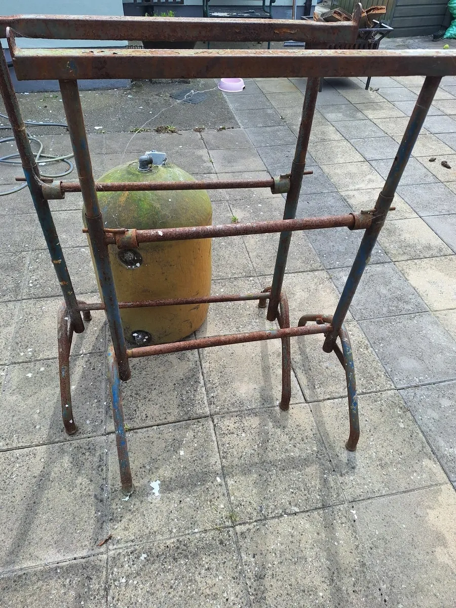 Trestles and old copper boiler - Image 1