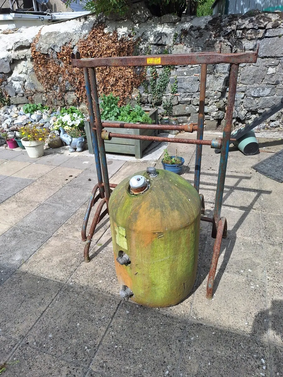 Trestles and old copper boiler - Image 2
