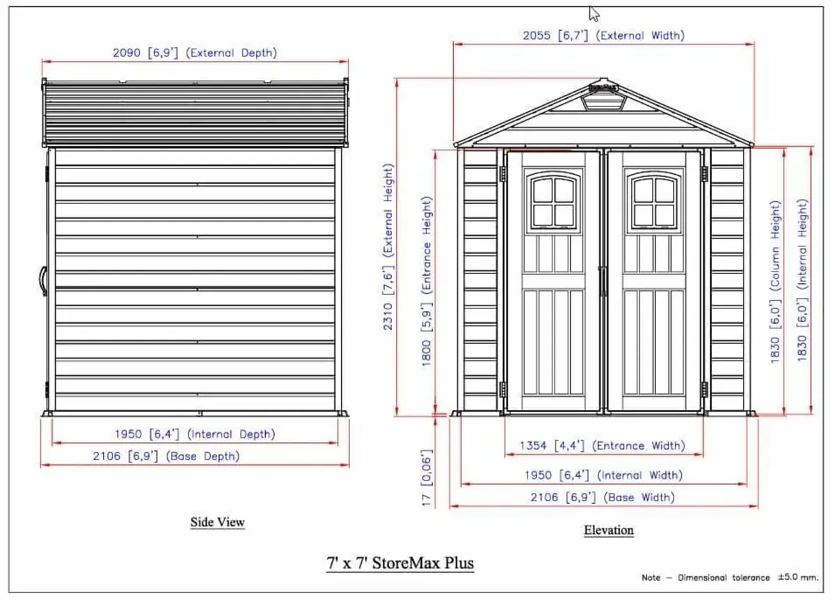 7x7  Storemax Plastic Vinyl Sheds - Image 4