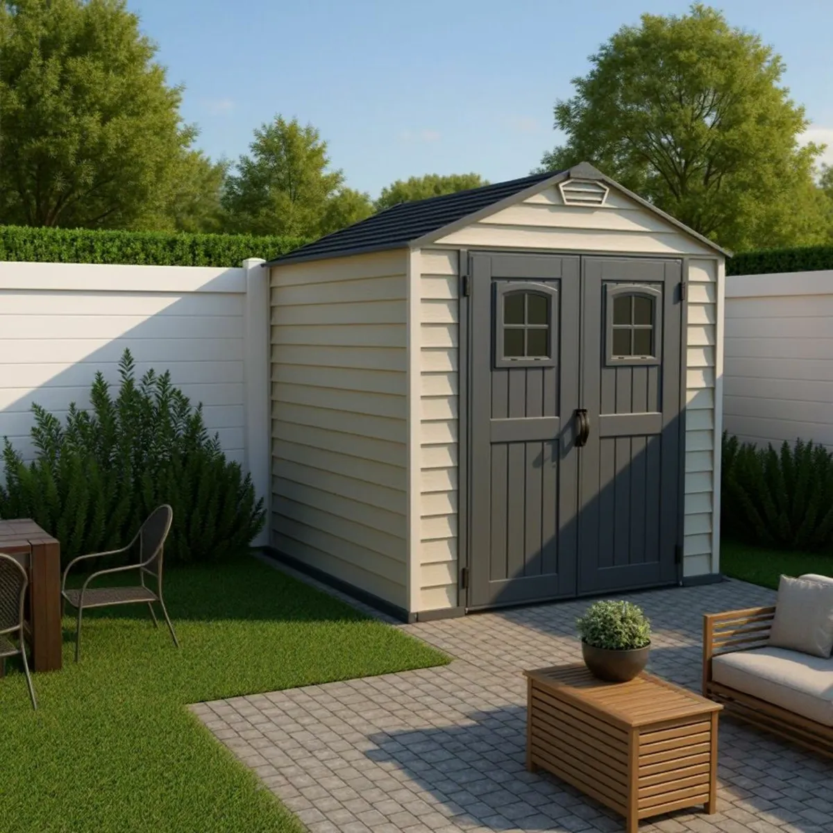 7x7  Storemax Plastic Vinyl Sheds - Image 2