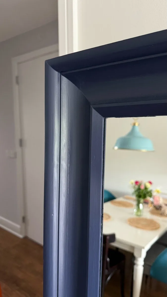 Solid Large Navy Ink Blue Mirror - Image 2