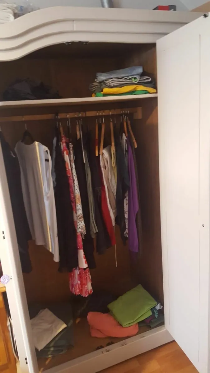 Wardrobe + Chest + Tallboy set; solid wood - Image 2