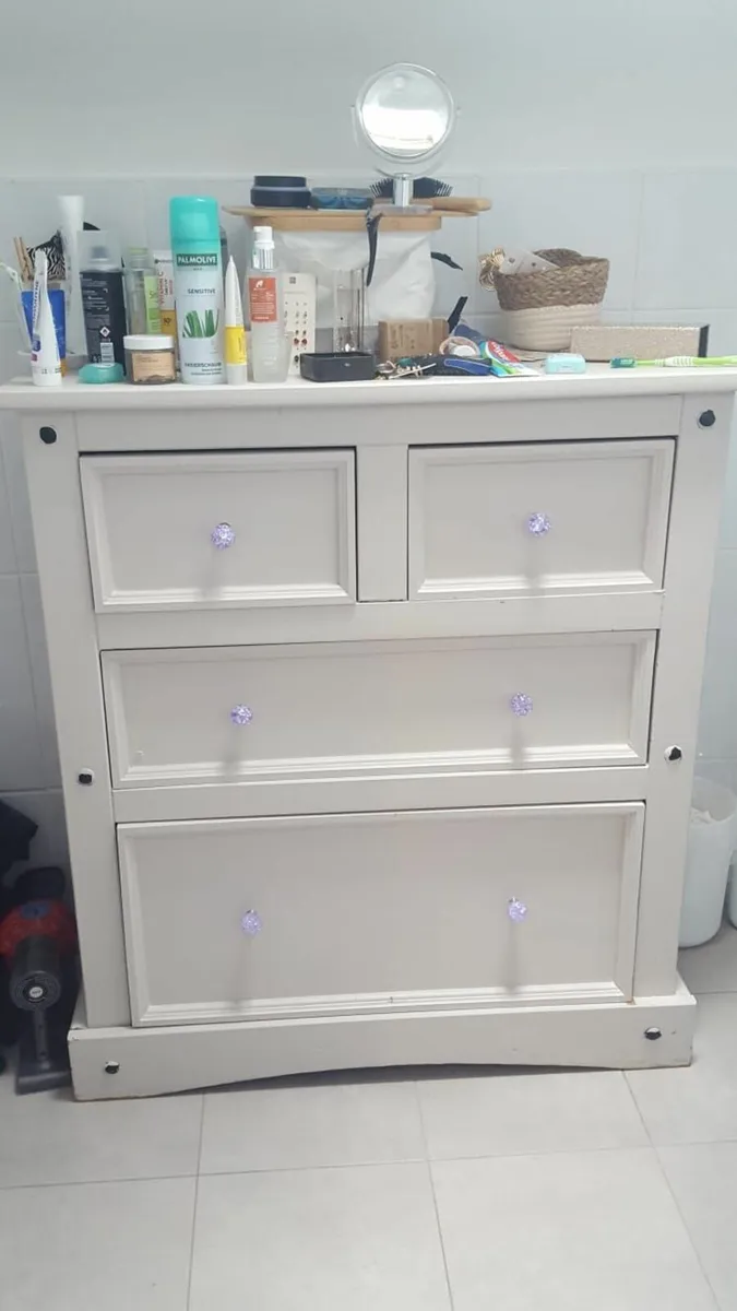 Wardrobe + Chest + Tallboy set; solid wood - Image 4