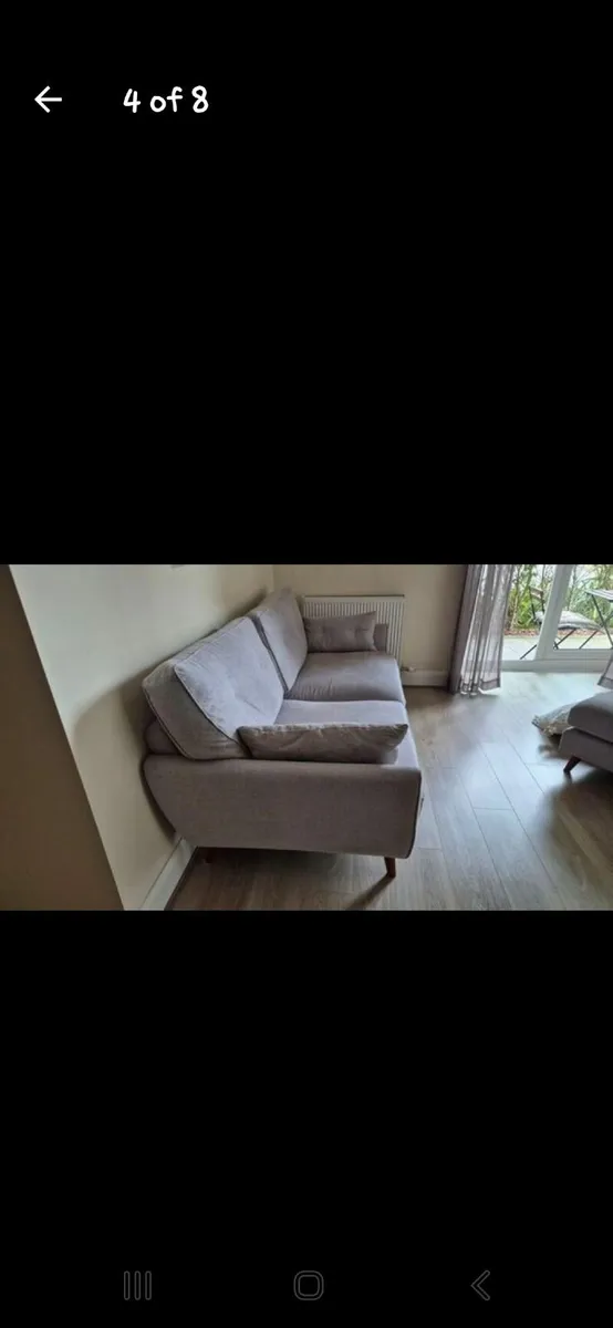 3 seater sofa and footstool - Image 1