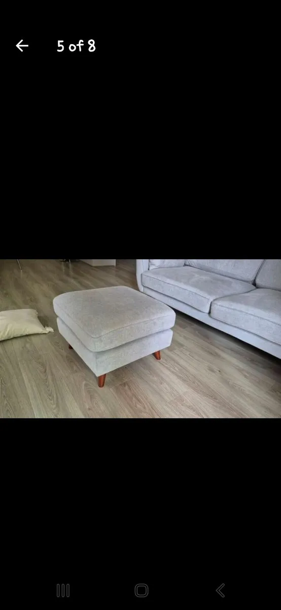 3 seater sofa and footstool - Image 2