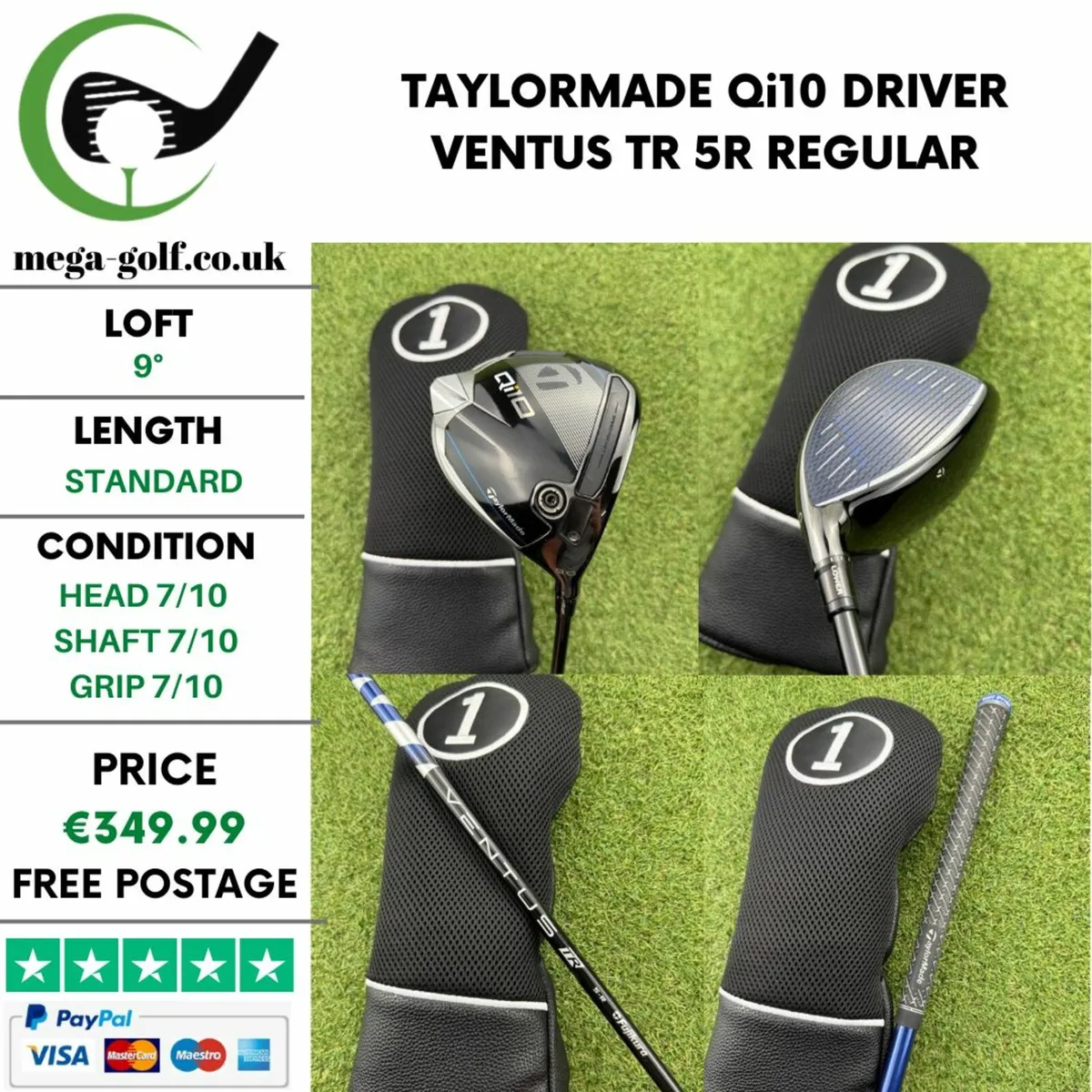 TAYLORMADE Qi10 DRIVER / 9° / VENTUS TR 5R REGULAR - Image 1