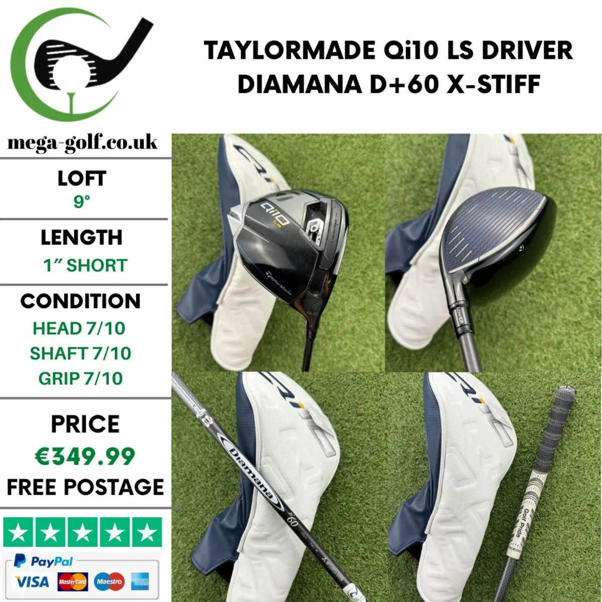 TAYLORMADE Qi10 LS DRIVER / 9° / X-STIFF - Image 1