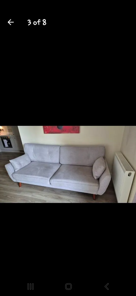 3 seater sofa and footstool - Image 3