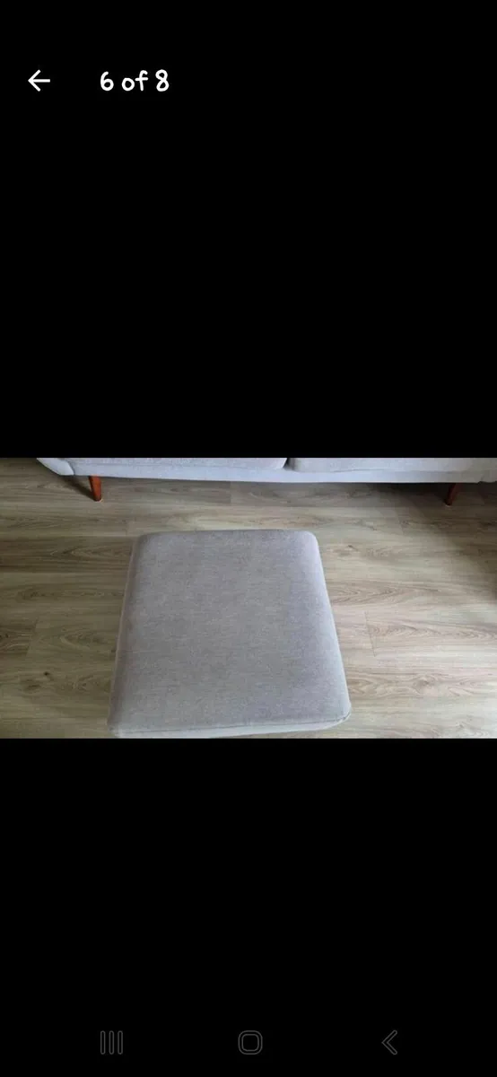 3 seater sofa and footstool - Image 4