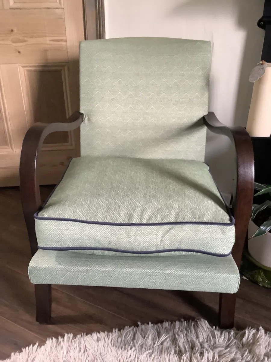 French Art Deco Style Bridge Armchair - Image 3