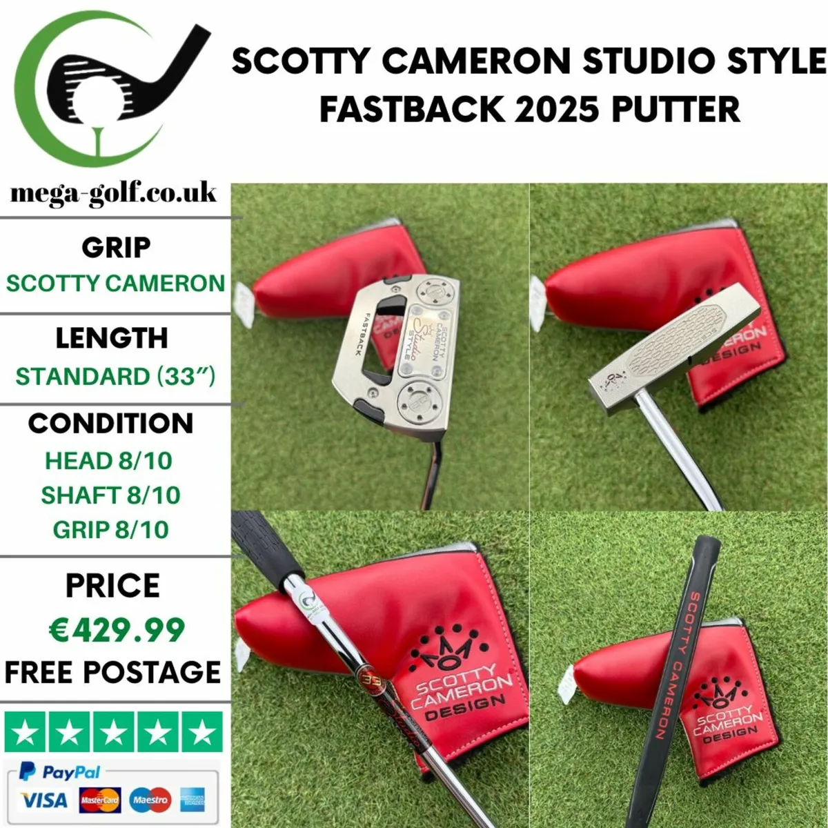 SCOTTY CAMERON STUDIO STYLE FASTBACK 2025 PUTTER - Image 1