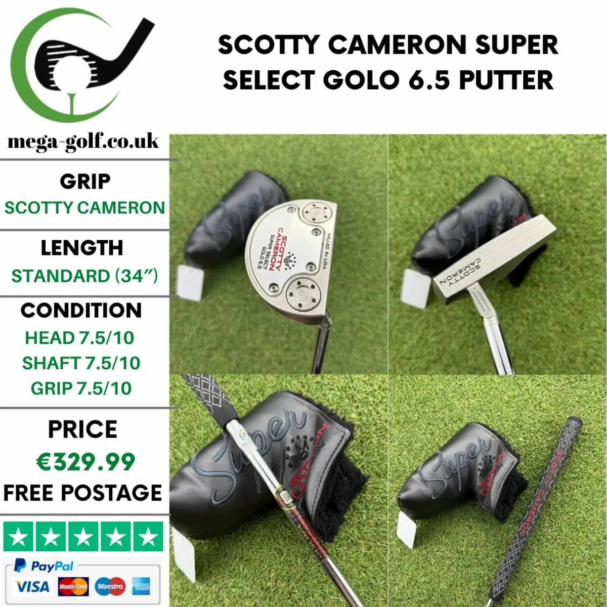 SCOTTY CAMERON SUPER SELECT GOLO 6.5 PUTTER / 34″ - Image 1