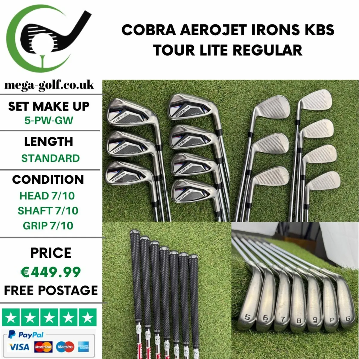 COBRA AEROJET IRONS / 5-PW-GW / REGULAR - Image 1