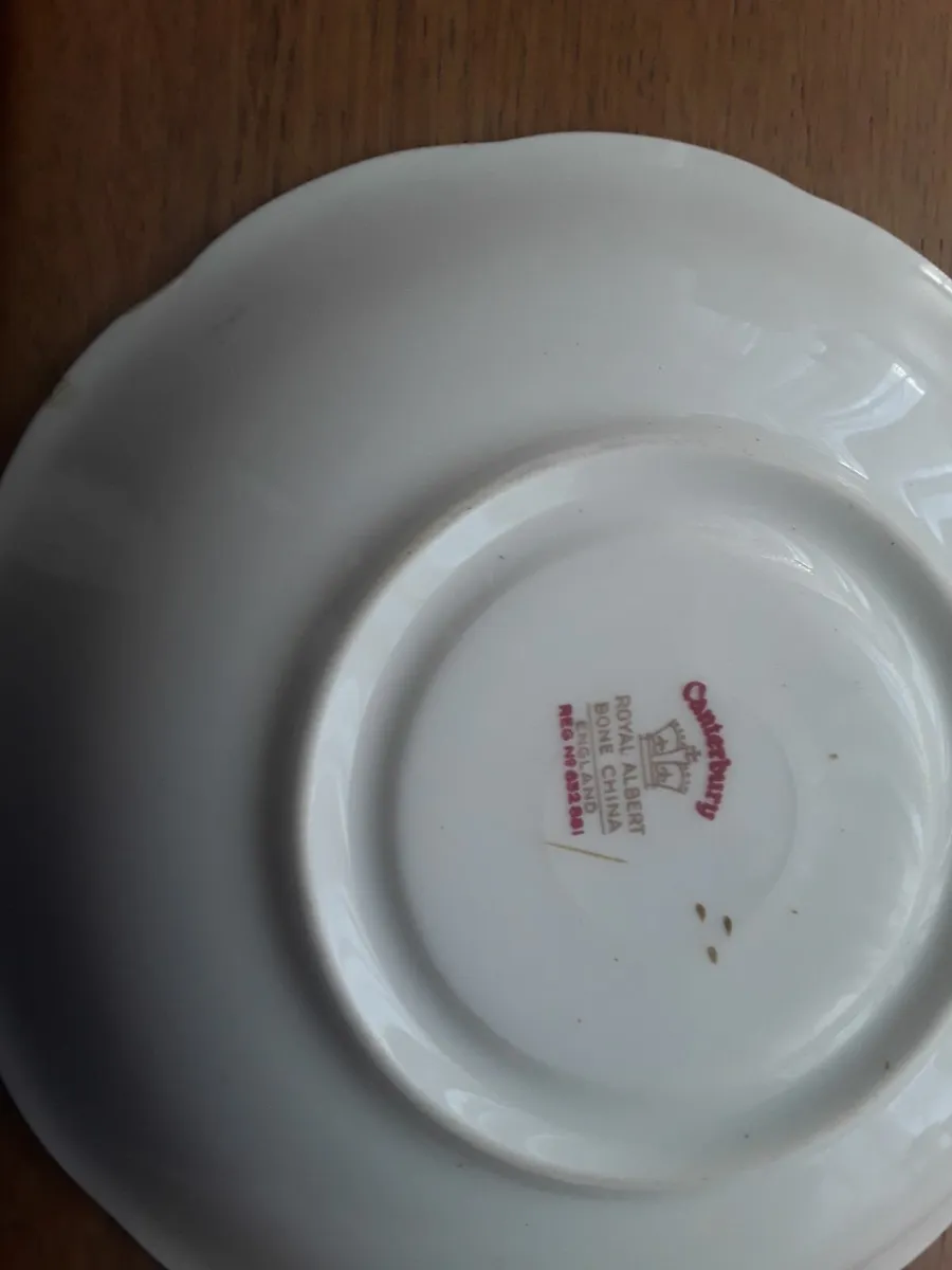 4 royal Albert born China saucers for matching up - Image 2
