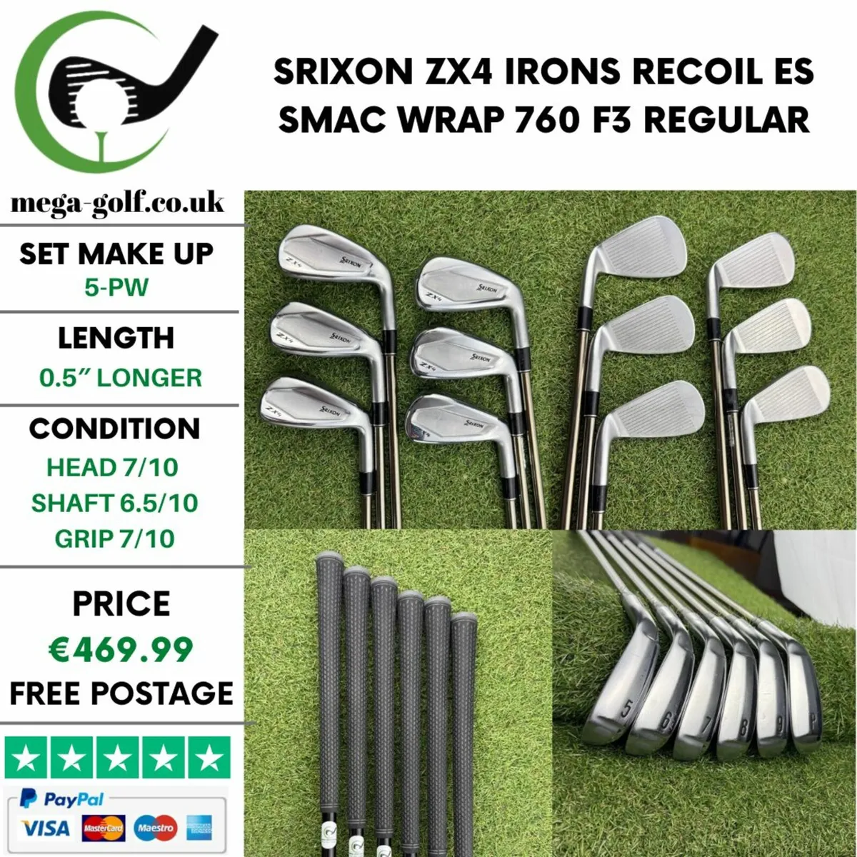 SRIXON ZX4 IRONS / 5-PW / REGULAR - Image 1