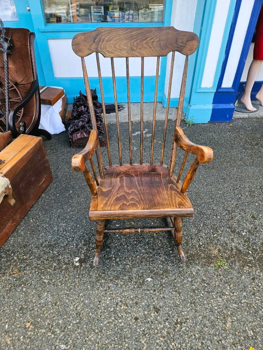 Vintage Pine Rocking Chair - Image 1