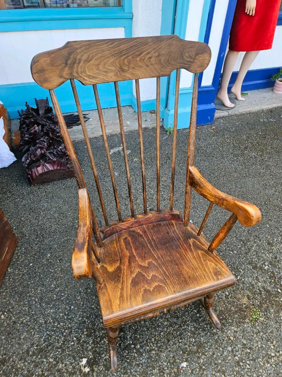 Vintage Pine Rocking Chair - Image 2