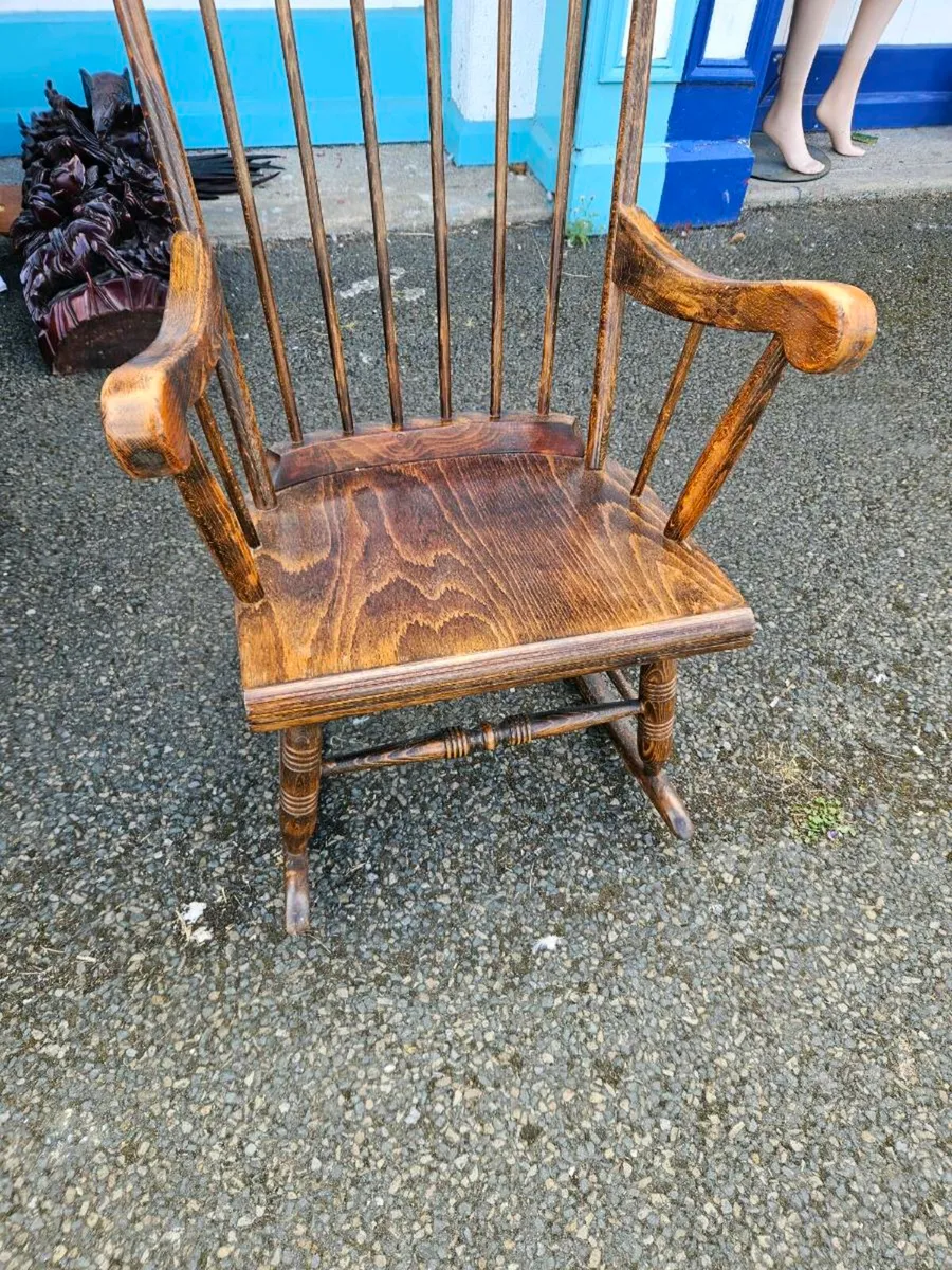 Vintage Pine Rocking Chair - Image 3