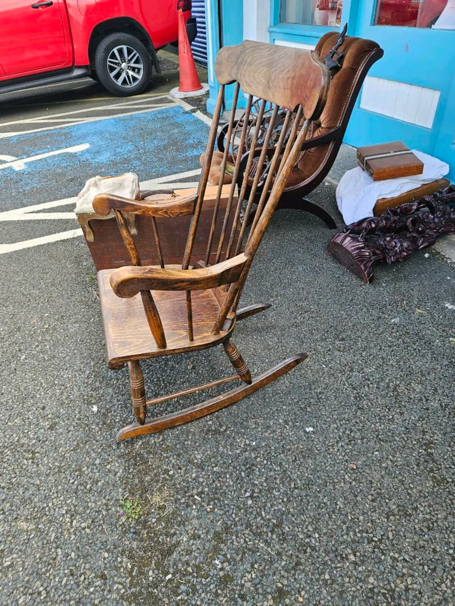 Vintage Pine Rocking Chair - Image 4
