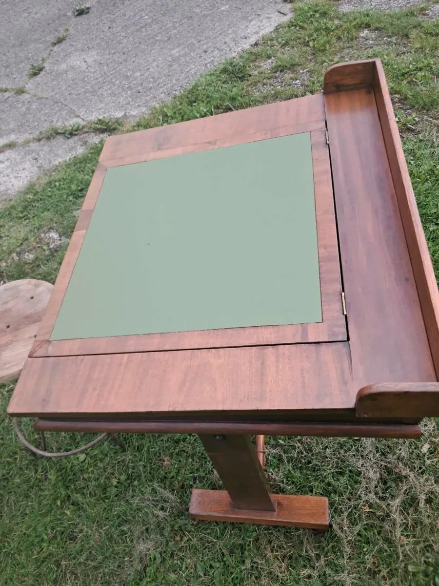 Hardwood desk and swivel seat - Image 2