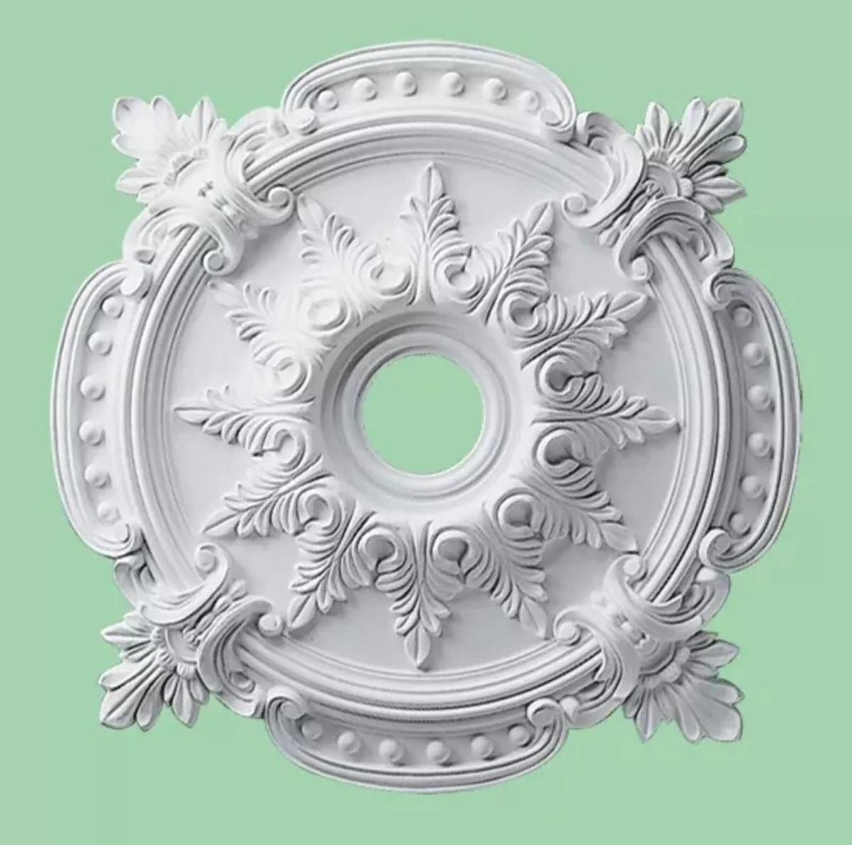 Brand New - x2 Large Beautiful Ornate white Ceiling rose Home Decor Victorian Medallion 72c - Image 4