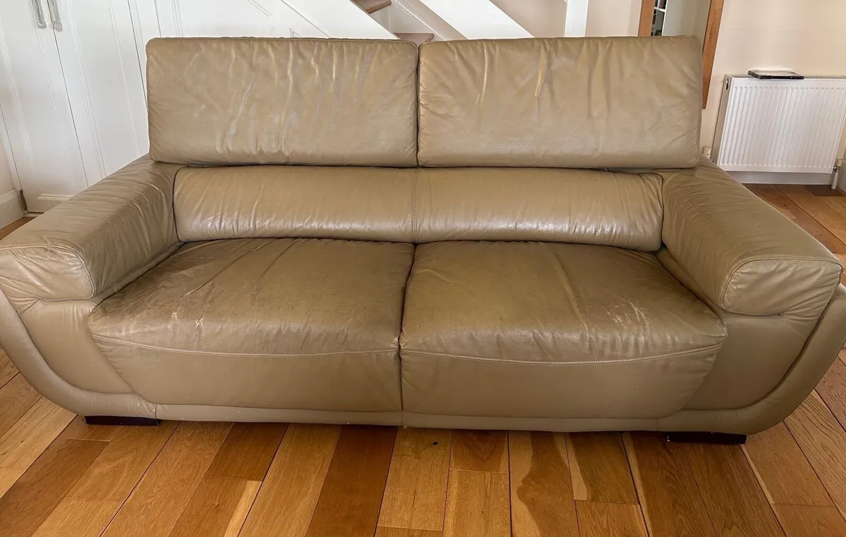 Leather sofa set - Image 1