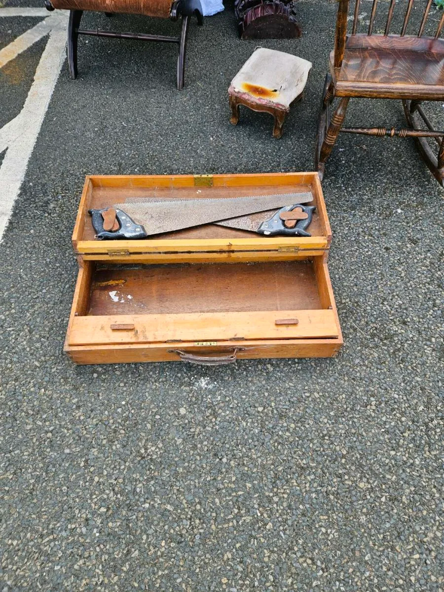 Vintage Carpenters Tool Box - Image 3