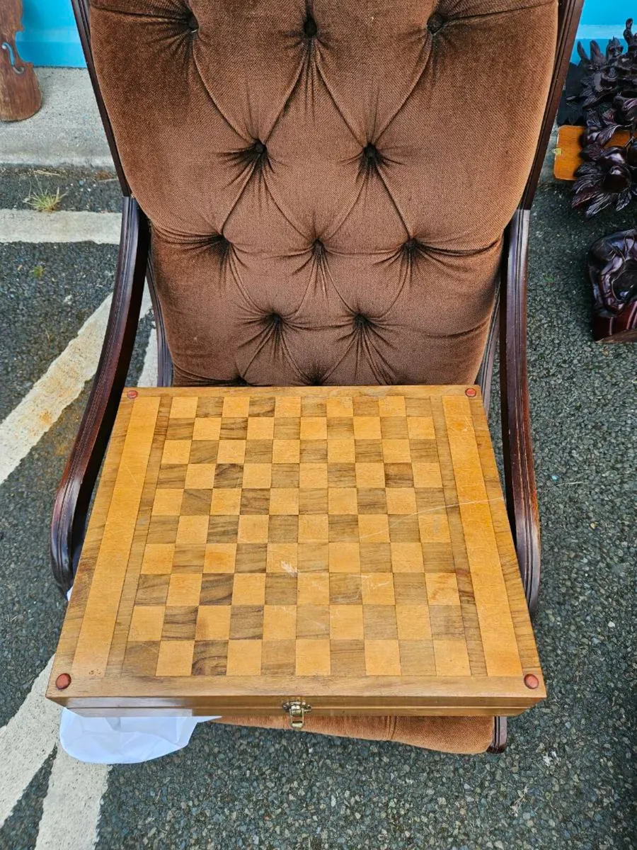 Vintage Henri Basile Chess Games Table - Image 3
