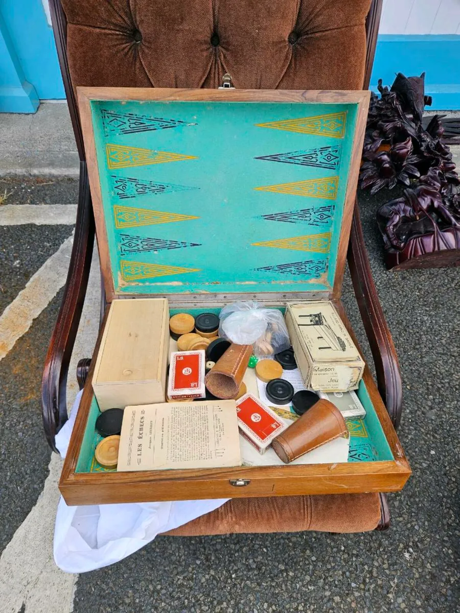 Vintage Henri Basile Chess Games Table - Image 4