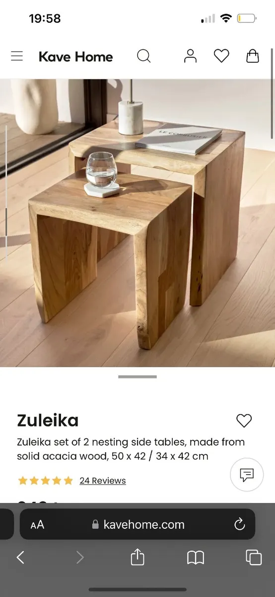 Kave Home solid wood nesting tables - Image 1