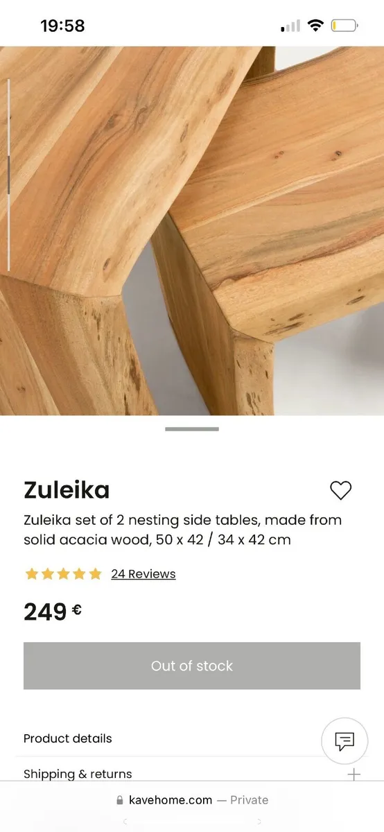 Kave Home solid wood nesting tables - Image 2