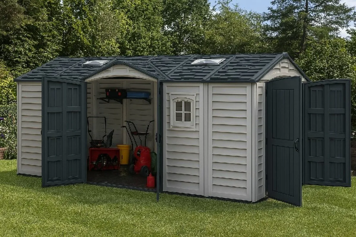 Apex Pro 15x8  Vinyl Plastic Cottage Garden Shed - Image 1