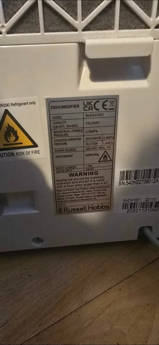 Russel Hobbs dehumidifer - Image 3