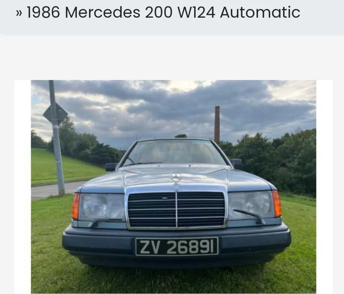 1986 Mercedes Benz 200 E . - Image 1
