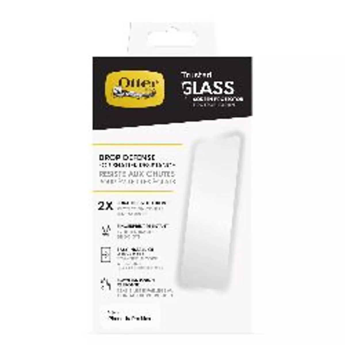OtterBox Trusted Glass Screen Protector for iPhone 13/14, iPhone  13/14 Pro, iPhone 13/14 Pro Max, Tempered Glass, x2 Scratch Protection, Drop Defense for Shatter Protection - Image 1