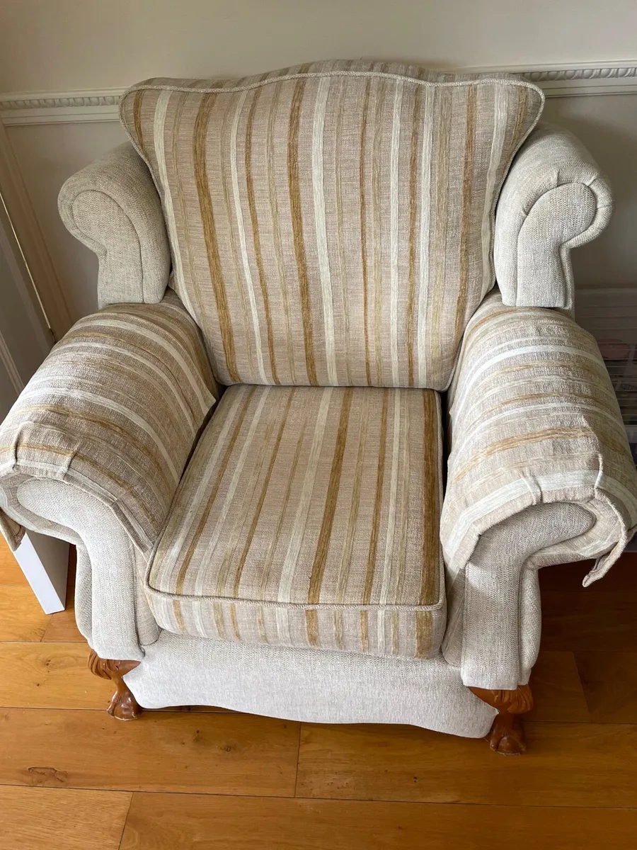 Cream 3 piece suite couch in excellent condition - Image 2
