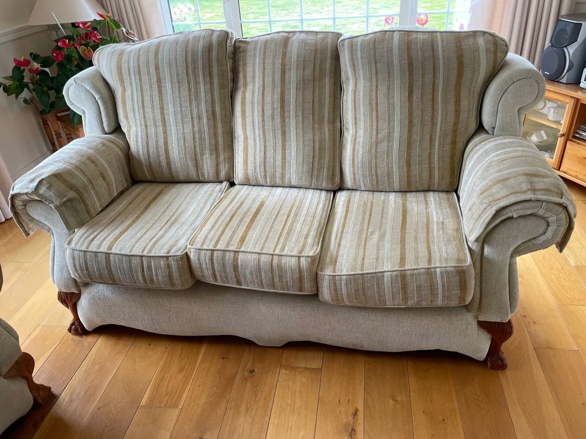 Cream 3 piece suite couch in excellent condition - Image 3