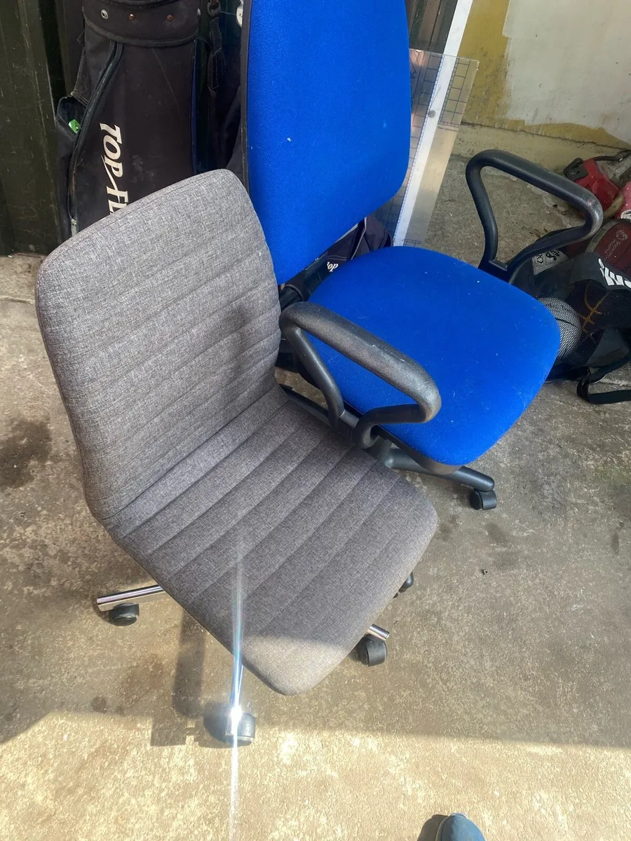 Two office chairs useful for student studying - Image 1