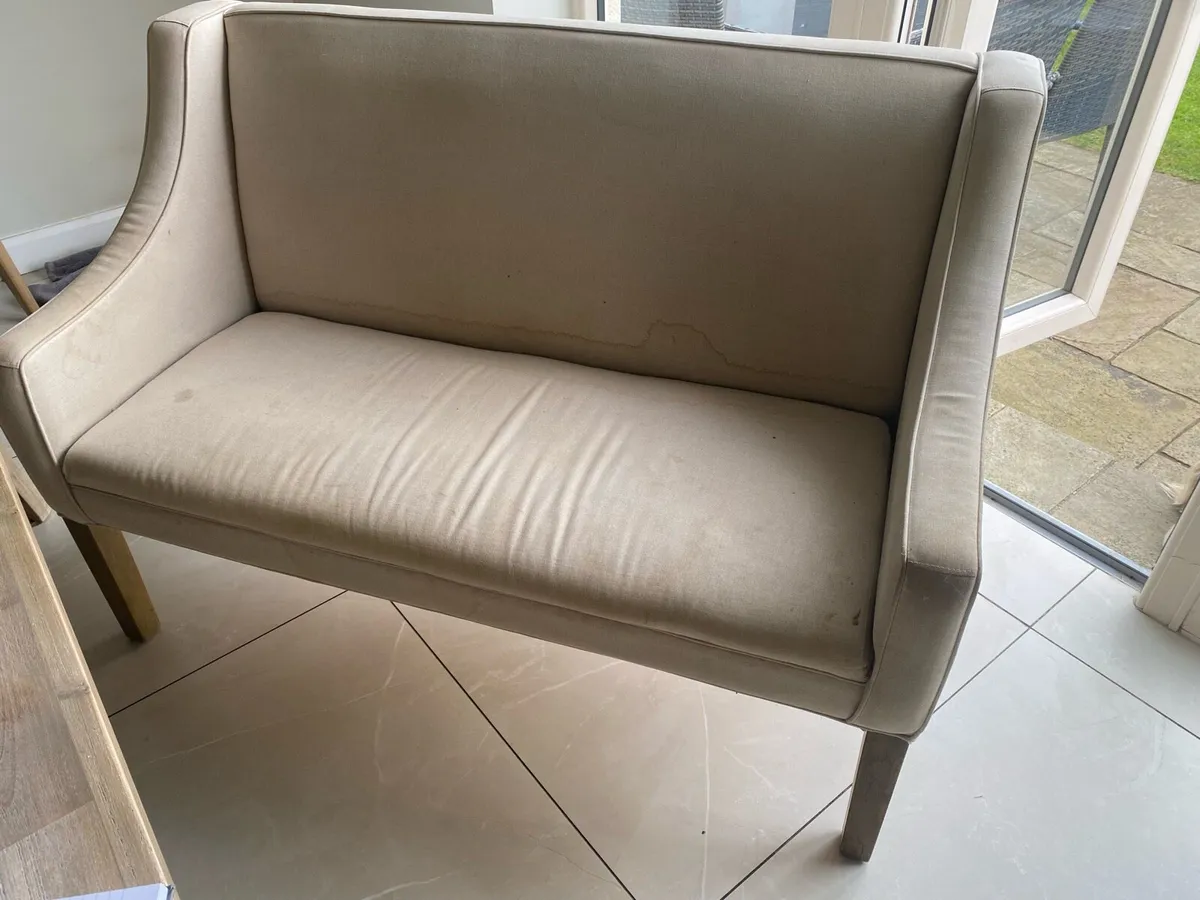 Kitchen chairs and a 2 seater couch for table - Image 1