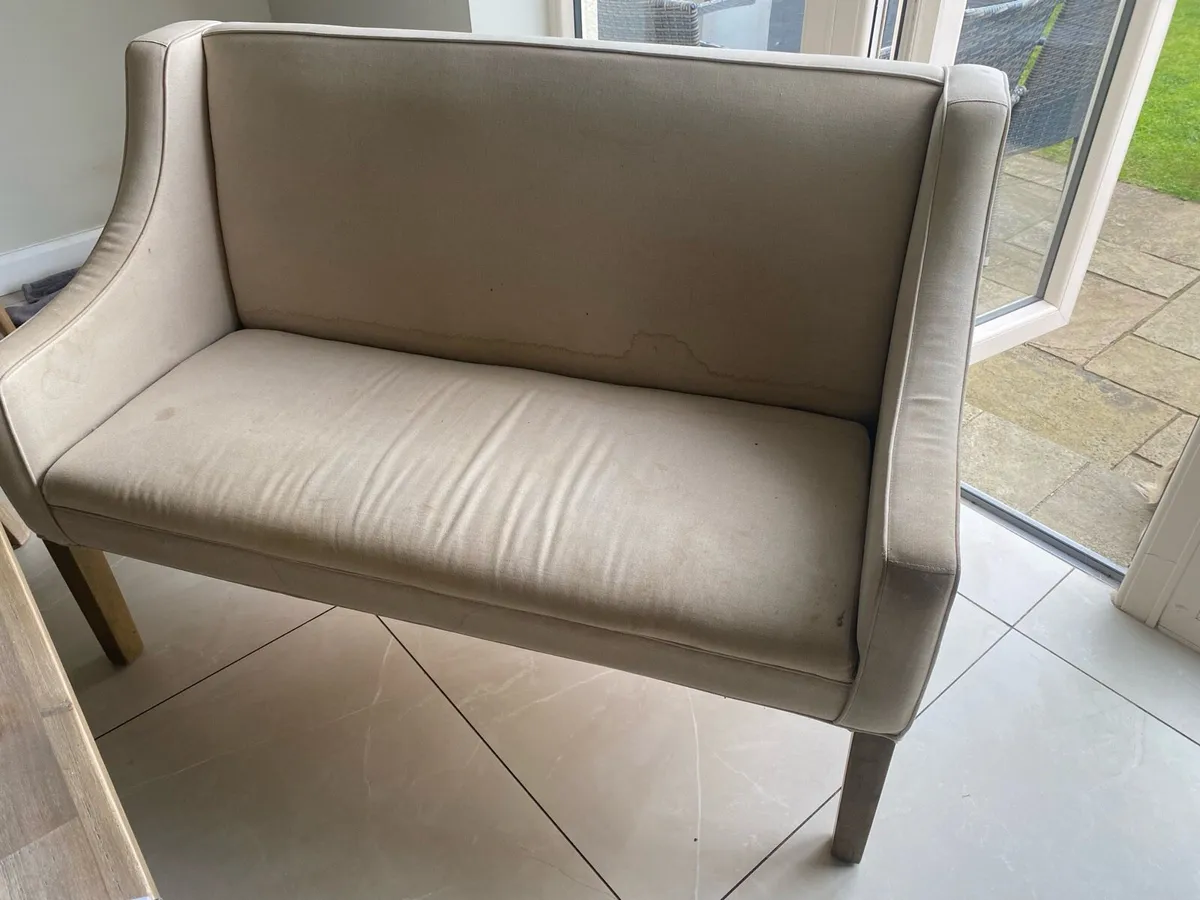 Kitchen chairs and a 2 seater couch for table - Image 2