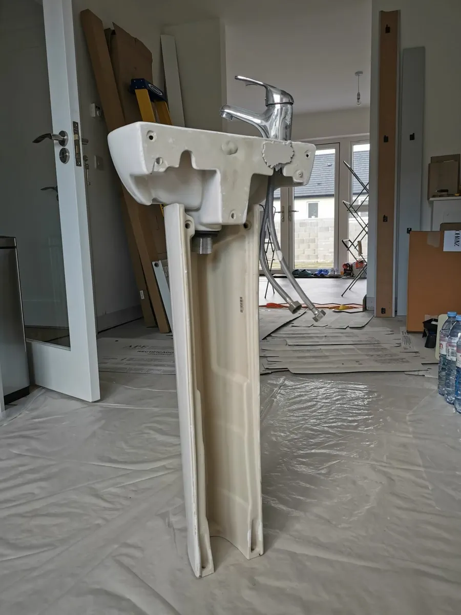 Small Washbasin with Pedestal - Image 3