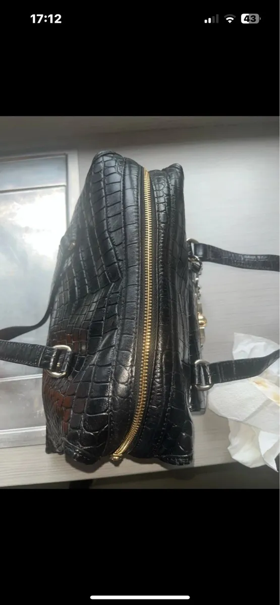 DKNY BLACK LEATHER BAG - Image 3