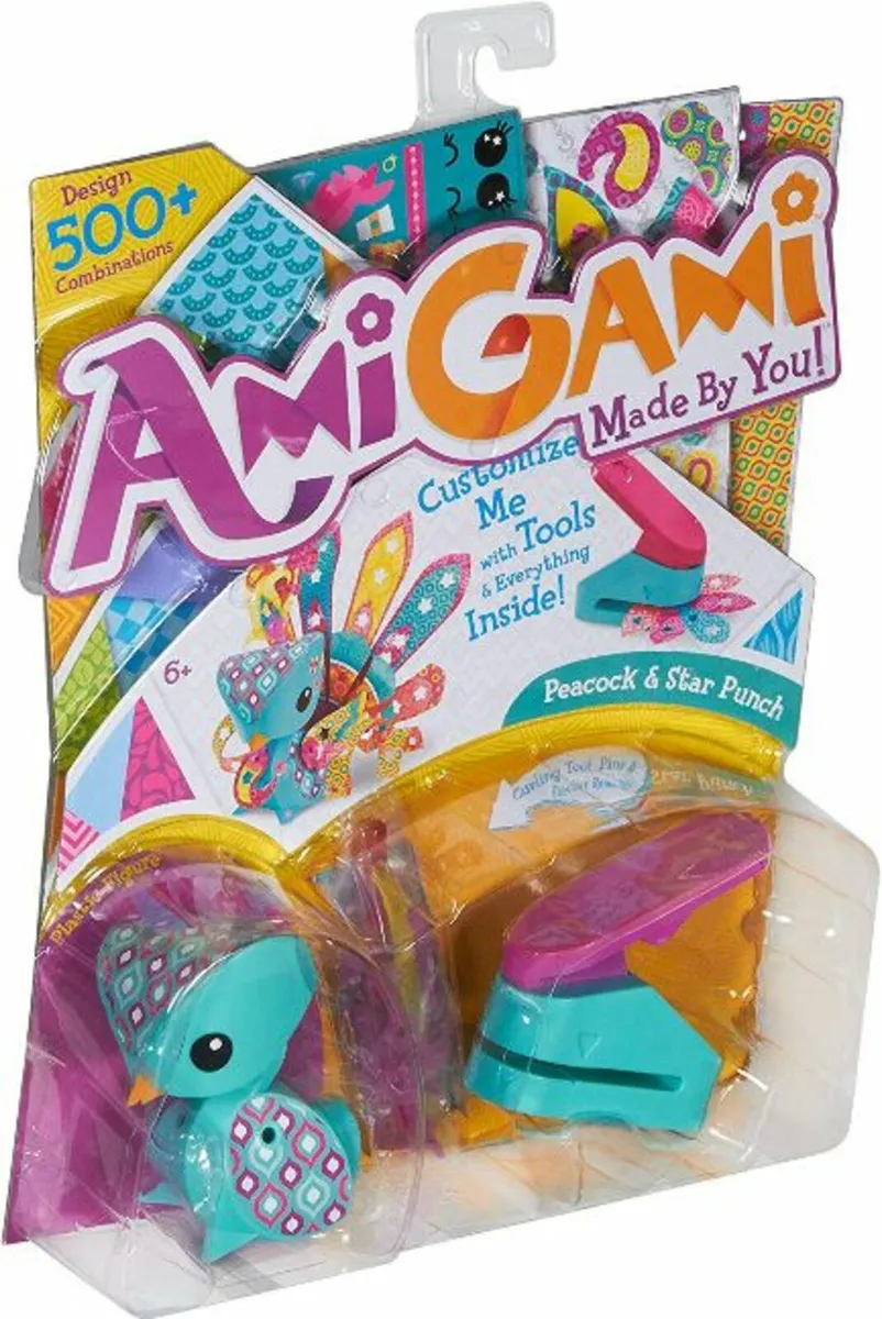 AmiGami Blue Peacock And Star Punch Creative Toy - Image 4