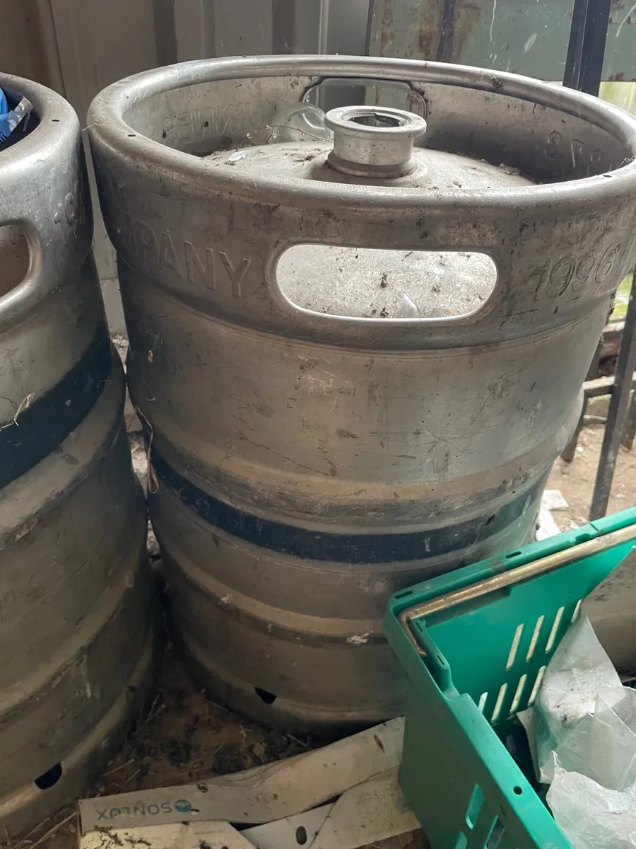 3 Empty Stainless Steel Beer Barrels 1995 1996 - Image 4